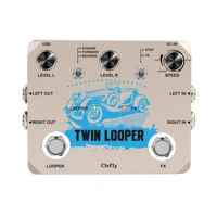 clefly twin looper electric guitar effect pedal loop station 11 types of play with 10 minutes of recording time true bypass