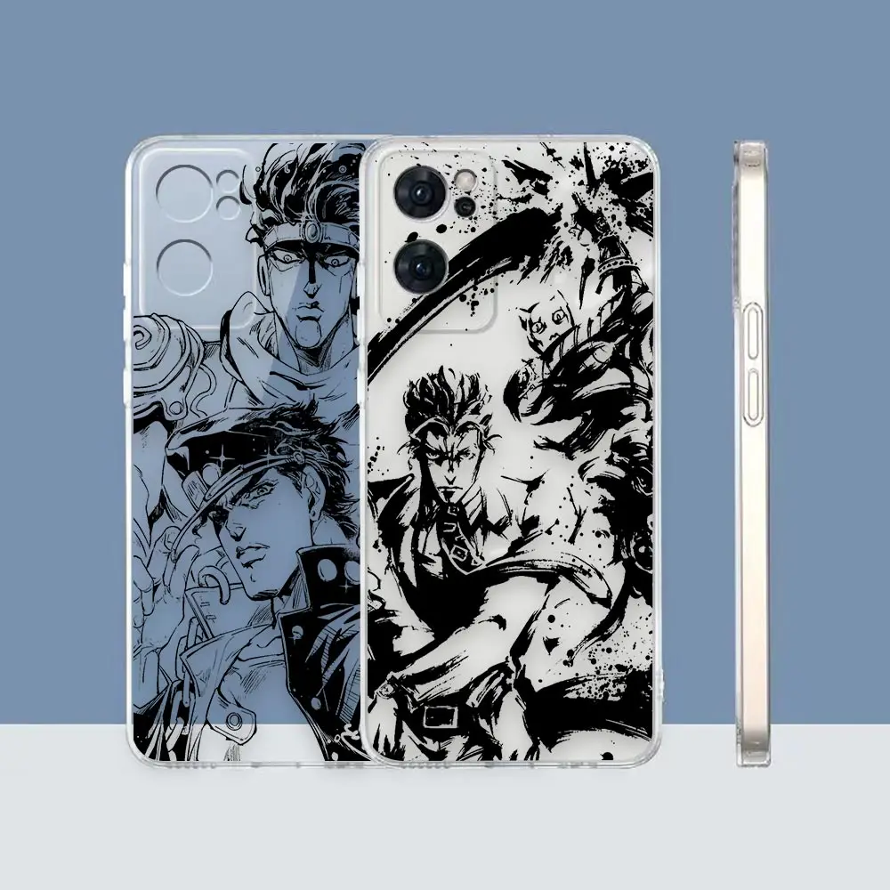 

Clear Case RENO7 Cover For OPPO RENO 7 6 4 4F F21 7 6 6Z 5 5F 3 2Z FIND X5 X X3 PRO LITE 5G 4G Case Hand Painted By Seitaro JOJO