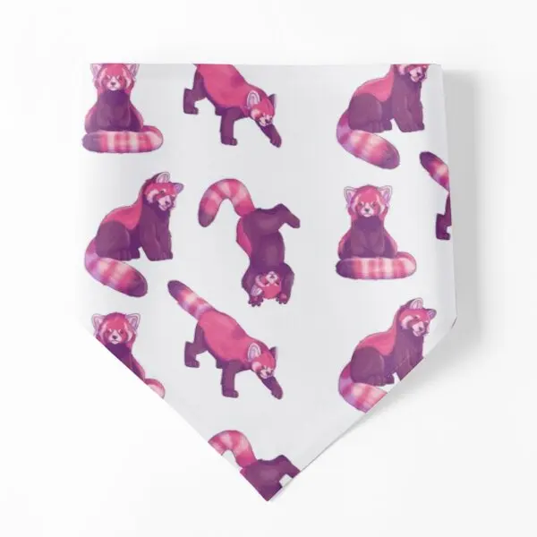 Playful Red Pandas  Dog Bandanas Towel Scarf Pet Kerchief Holiday Party Print Neckerchief Puppy Supplies Christmas Collar