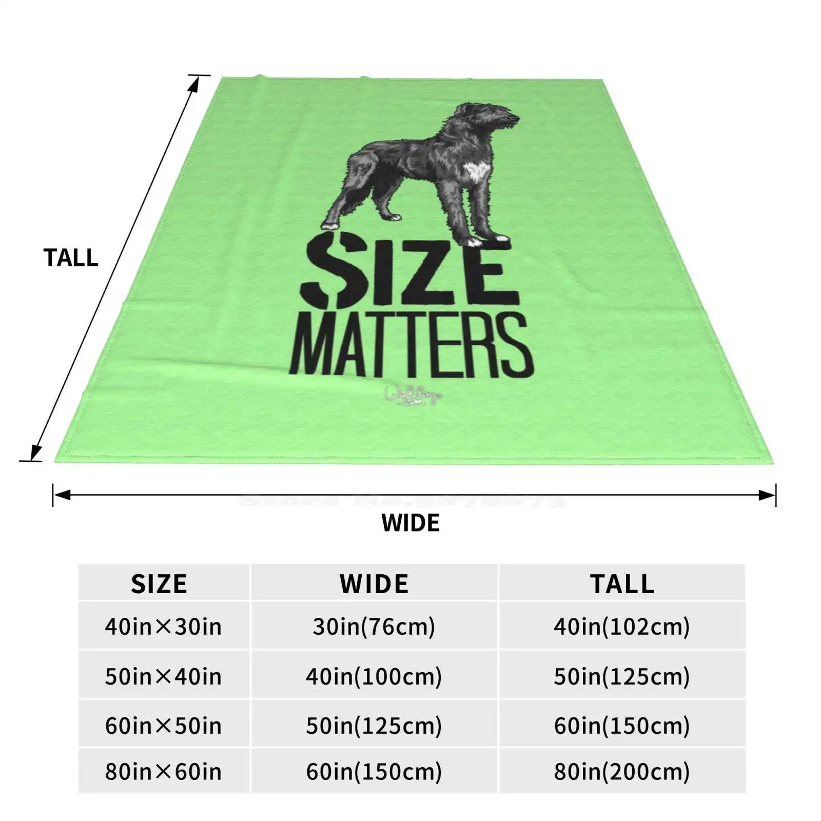 Необычное модное мягкое теплое одеяло с принтом ирландского вольфхауна по
