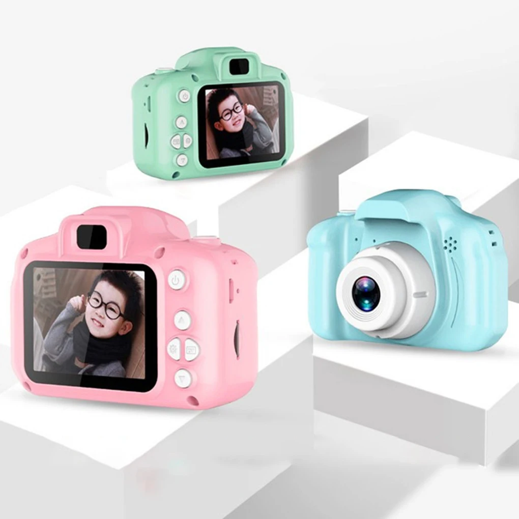 Children Camera Kids Educational Toy Baby Birthday Gift Digital Camera 1080P Projection Video Camera  Green