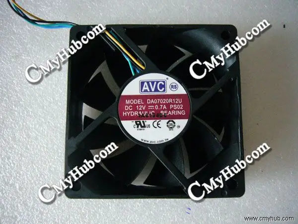 Кулер для сервера AVC DA07020R12U PS02 70x70x20 мм 12 В постоянного тока 0 7a 4 провода