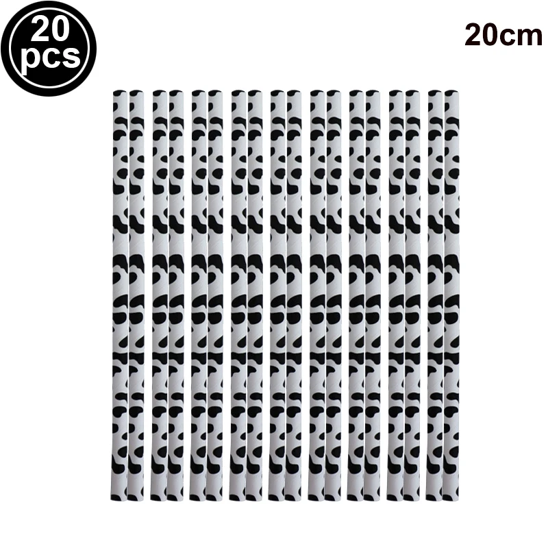 

Бумажные соломинки с принтом коровы PartiesTour