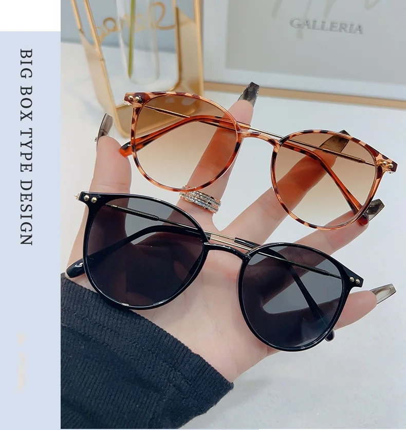 Новинка 2024 стильные солнцезащитные очки в круглой оправе унисекс с защитой от