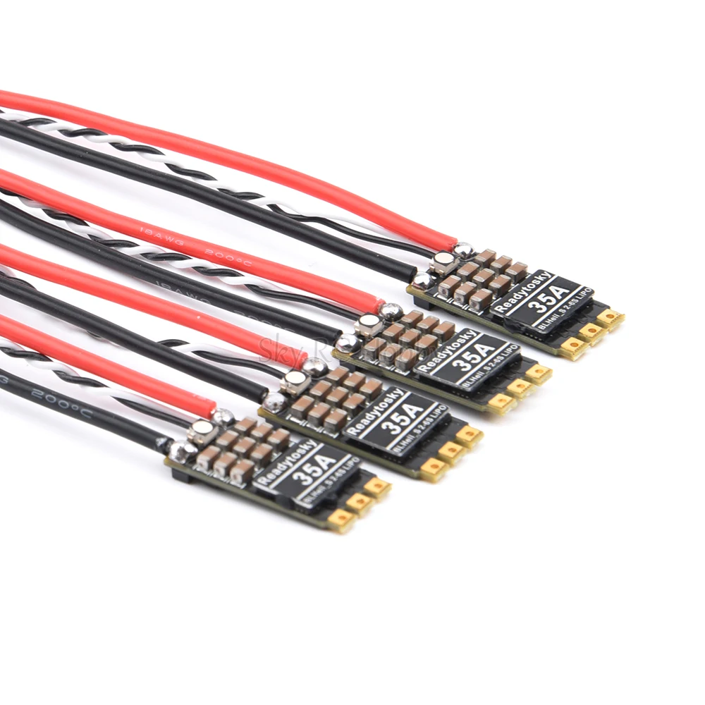 Фото 1/2/4 шт. 35A 45A blheli _ S BLS 2-6S Lipo ESC встроенный Программируемый RGB LED D-Shot 150/300/600 ONESHOT125 для квадрокоптера RC FPV №4