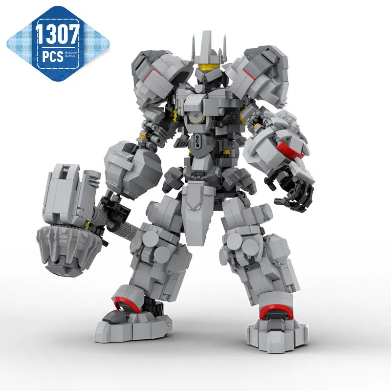 MOC Overwatchred Mech робот Rineharted Набор строительных блоков игра фигурки героев модели кирпичей игрушки для детей Подарки