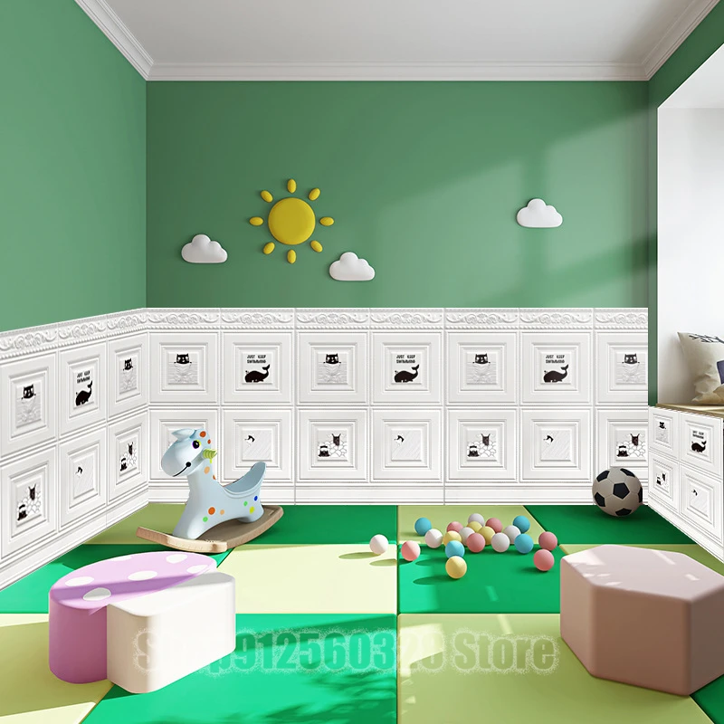 Самоклеящиеся 3d Трехмерные настенные наклейки декоративные мягкие Настенные