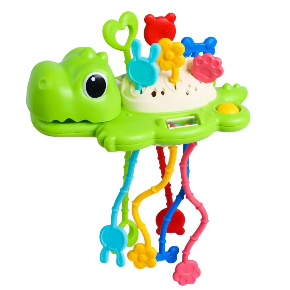 

Baby Pulling Toy Pull String Teething Toy Grip Training Sensory Toys Toddler Soft Teether Grasping Boys Girls Educational Toy
