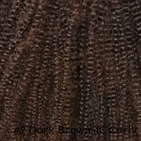IXTUYLL Человеческие волосы 4C Afro Kinky Curly Brown 100 грамм