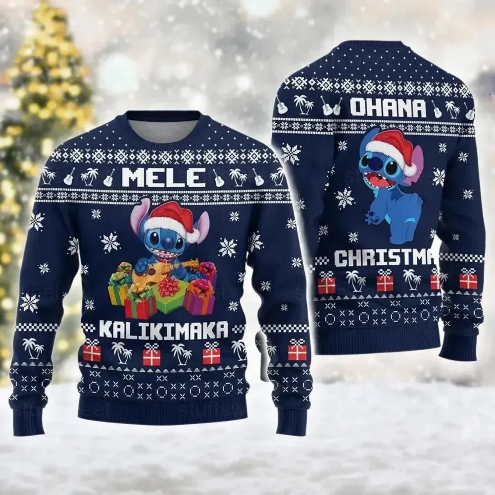 Зимний рождественский мужской пуловер с героями мультфильмов Диснея свитер 3D