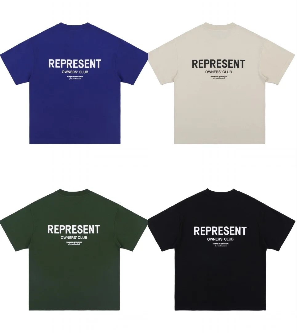 

Double Blue Represent T-shirt Represent T Shirt Men Women High Quality Oversized Tops Dation Of The Club Short Sleeve Tees