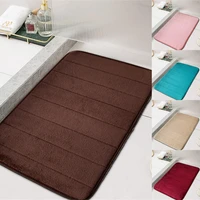 40x60 memory foam home bath mat coral fleece bathroom carpet water absorption non slip absorbent washable rug toilet floor mat