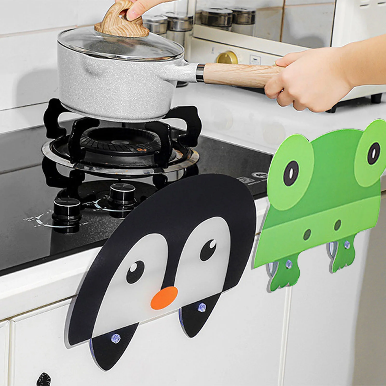 

Защита от брызг на кухонную раковину с прикрепленной присоской, мультяшный водонепроницаемый экран, защита от воды для мытья фруктов и овощей, перегородка