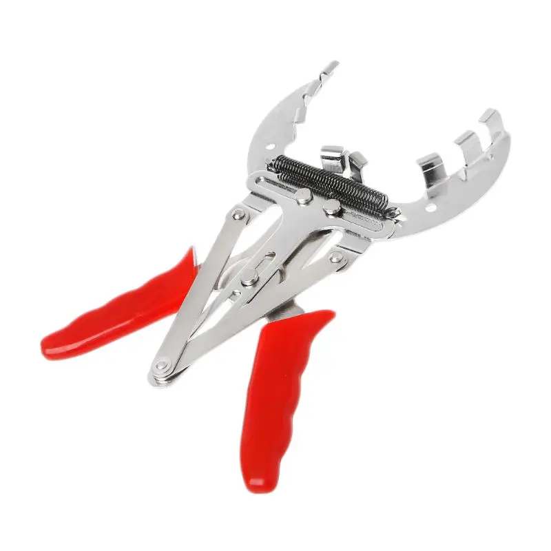 

Car Repair Handheld Tool Adjustable Piston Ring Plier Clamp Powerful Expander Remover Nickel-plated Surface Rubber Coated Handle