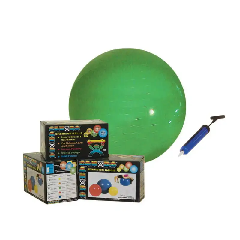 

Inflatable Exercise Balls Economy Set Green 26 In., 65 cm Ball, Pump and Retail Box, Set of 10