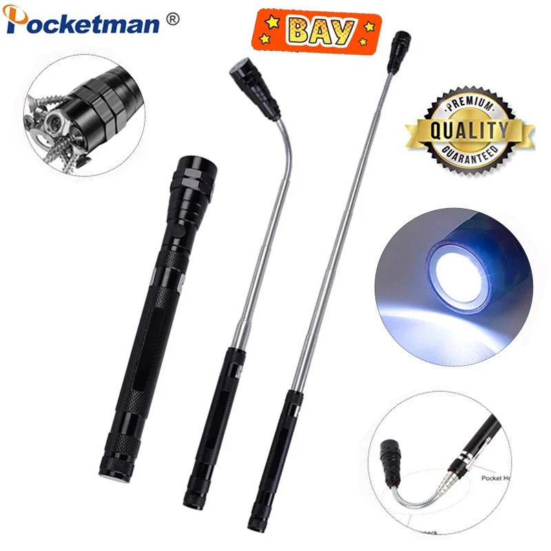 Портативный магнитный светодиодный фонарик с гибкой головкой для кемпинга