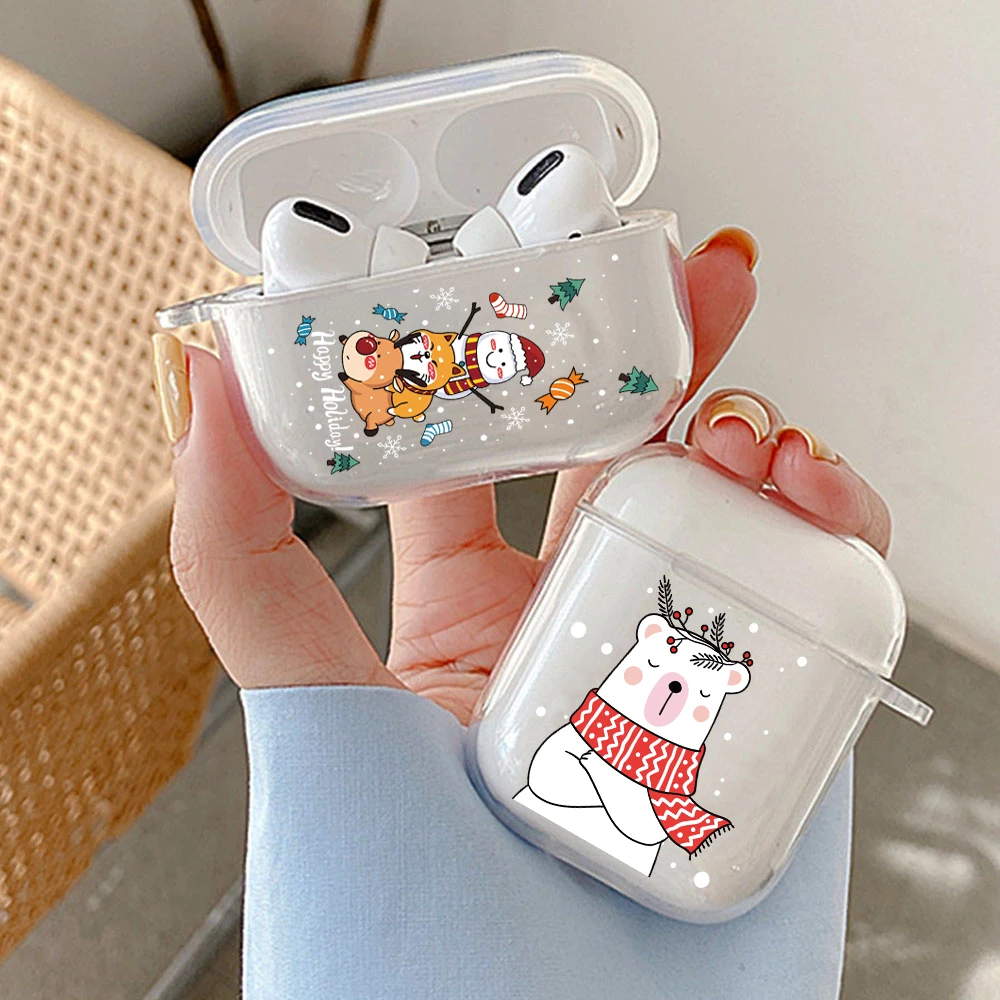 Прозрачный силиконовый чехол для наушников Apple Airpods 1/2 3 сумки | Электроника