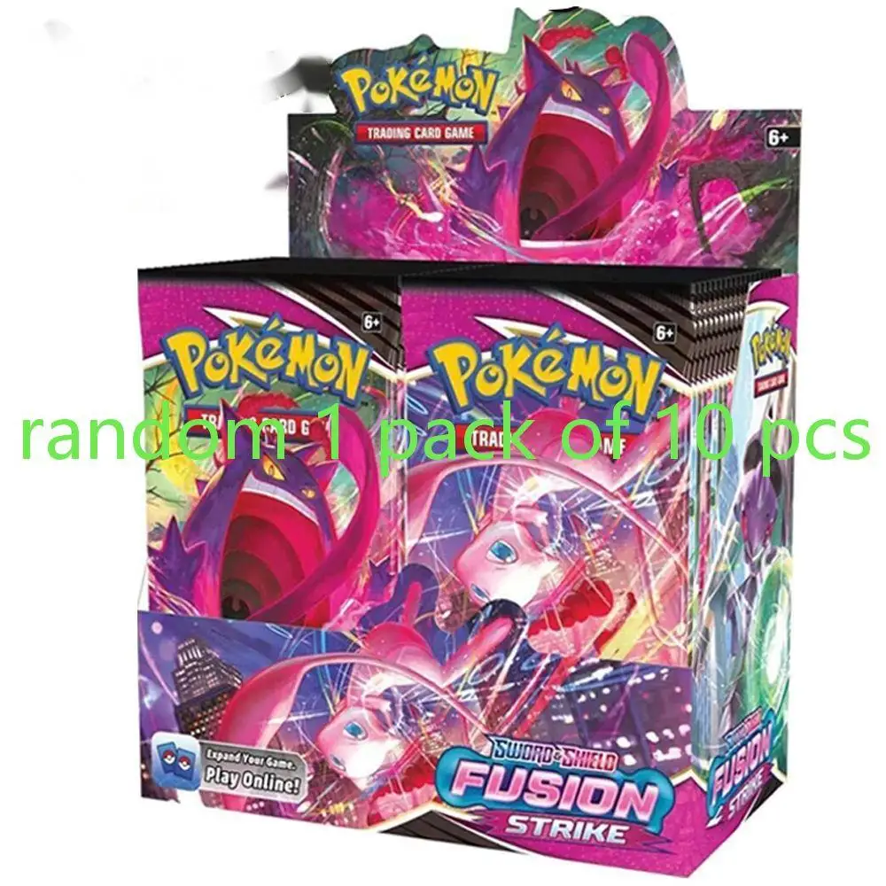 

Лидер продаж, 10 шт., коробка для карт Pokemon TCG: солнце и луна, Мега энергия, сияющий Покемон, карточная игра, коллекционные карты, карты покемон