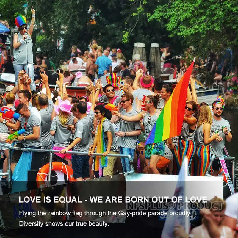 Радужный ЛГБТ-флаг Гей-прайд 90x150 см полиэстер 6 цветов печатные флаги для