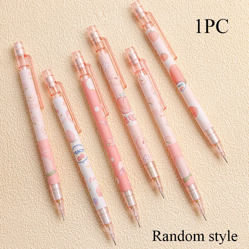 

Автоматический карандаш с розовым медом и персиком, креативный карандаш для активного отдыха с милым рисунком кролика, портативные Студенческие карандаши не требуют затачивания