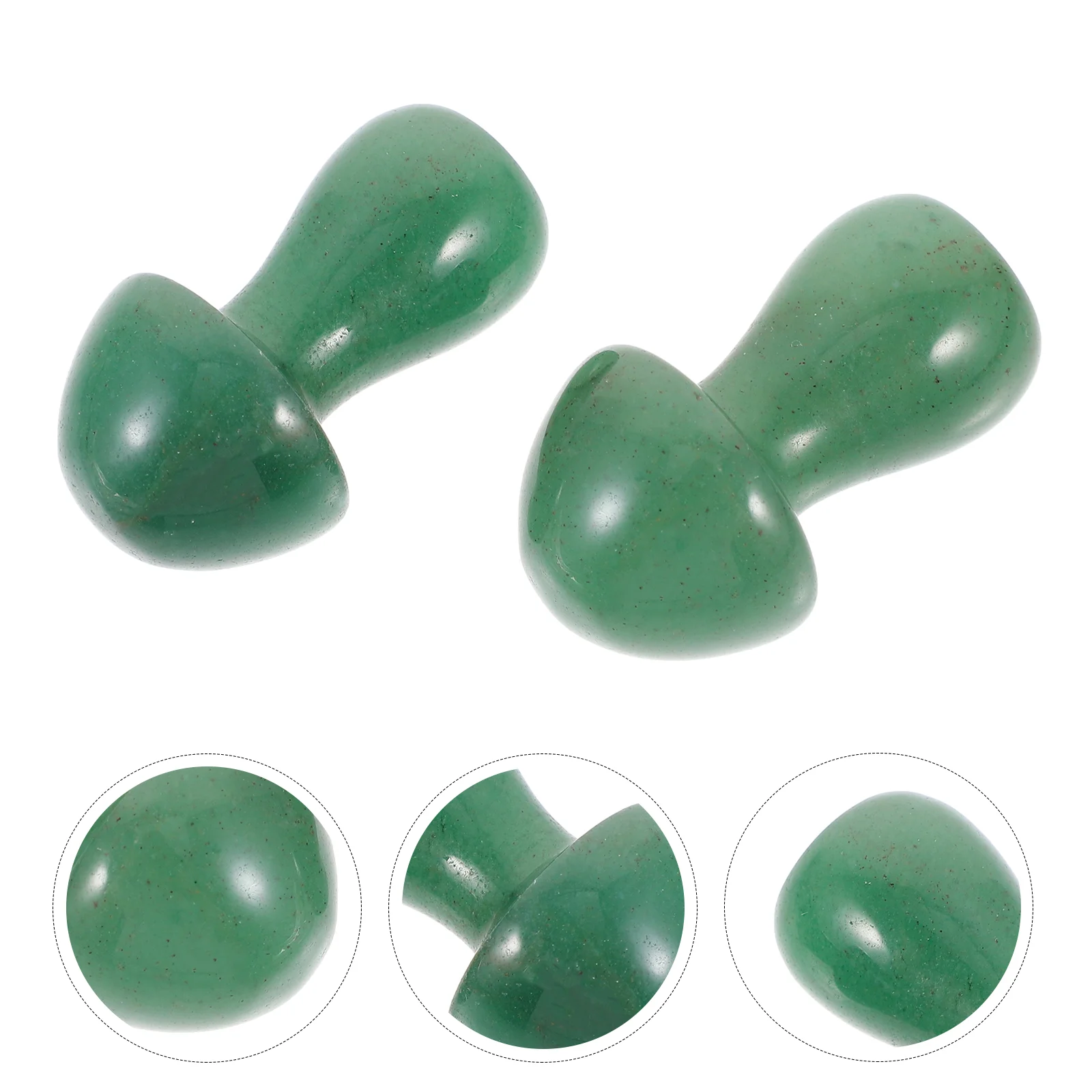 

2 Pcs Crystal Mushroom Micro Stone Decor Stones Decorate Mini Garden Landscape Ornaments Adornments Flowerpot Home