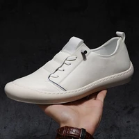 casual shoes for men loafers cow suede leather men lace up boat shoes luxury brand handmade outdoor men shoes male shoes