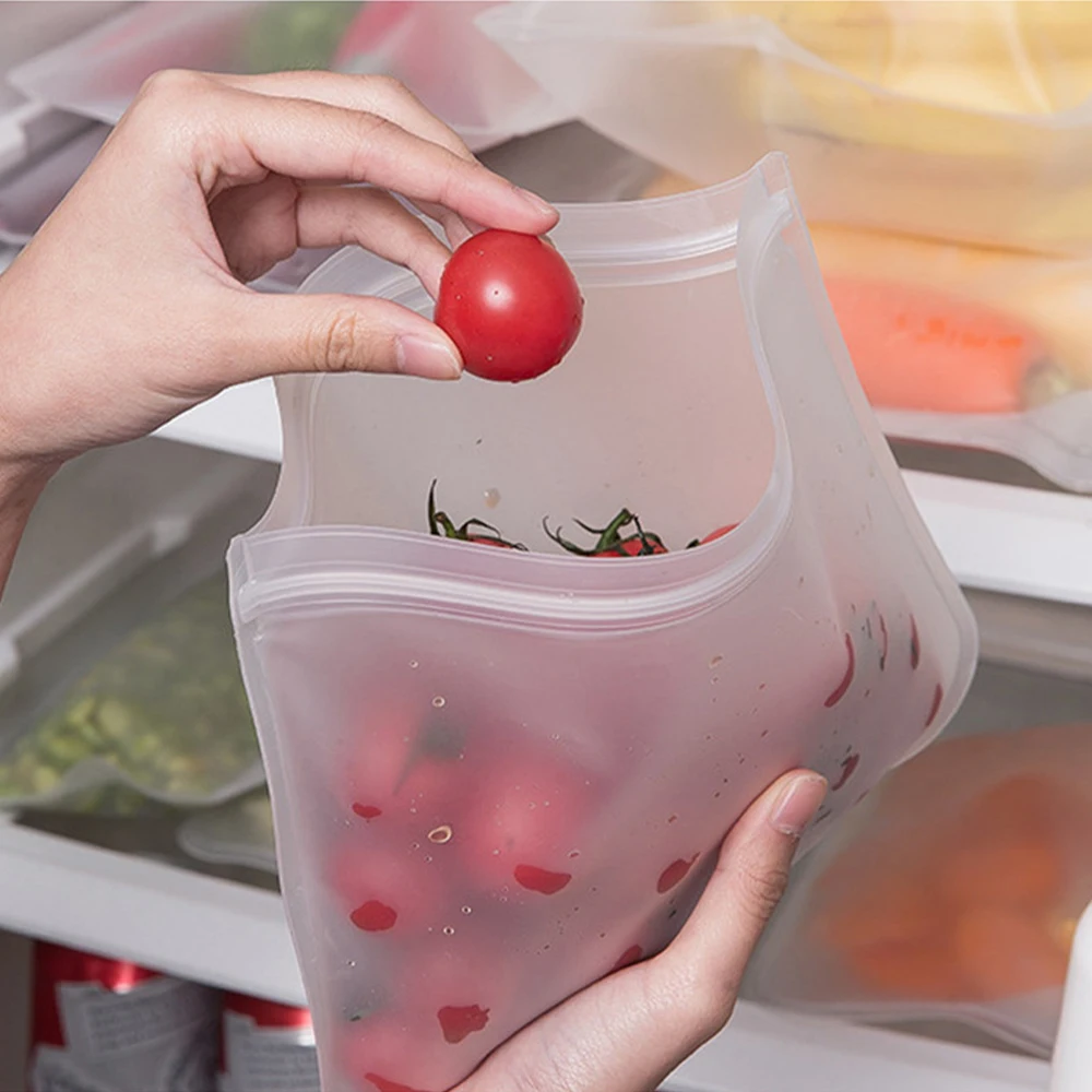 Фото 3 шт., силиконовые пакеты для хранения продуктов №4