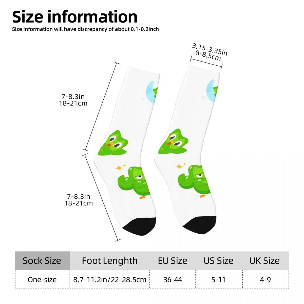 Носки Duolingo Owl Duo весенние чулки в стиле ретро женские и мужские удобные носки с