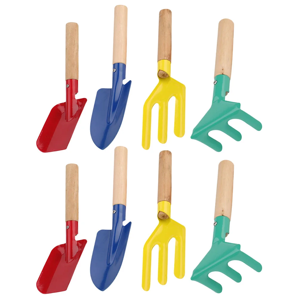 

Planting Tool Cultivator Hand Trowels Flower Rake Gardening Digging Weeding Wooden Handle Metal Small