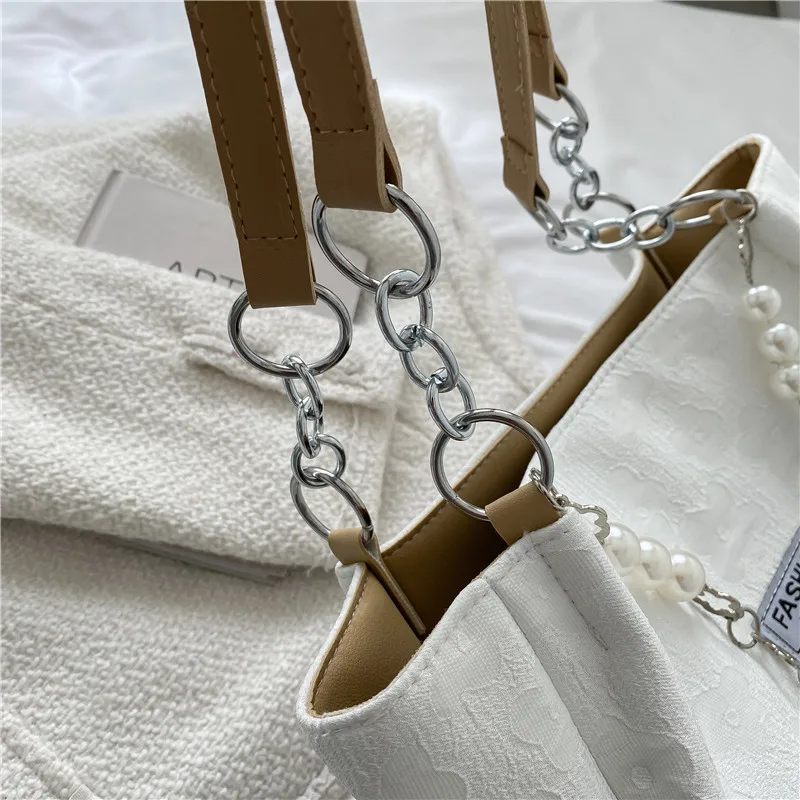 Large Canvas Tote Women Shoulder Bag Eco Shopper Bags for Women 2022 Casual Ladies Big Shoulder Crossbody Bag Women Handbag