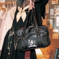 harajuku y2k gothic shoulder bag for women 2022 new retro moto biker street handbags fashion chain skeleton tote bags