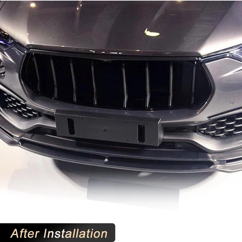 Накладка на решетку переднего бампера из углеродного волокна для Maserati Levante Base S