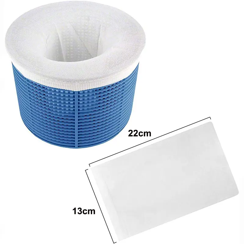

13x22cm Pool Skimmer Socks Household Perfect Savers Nylon Mesh Design for Filters Baskets Skimmers Swimming Pool Accessories