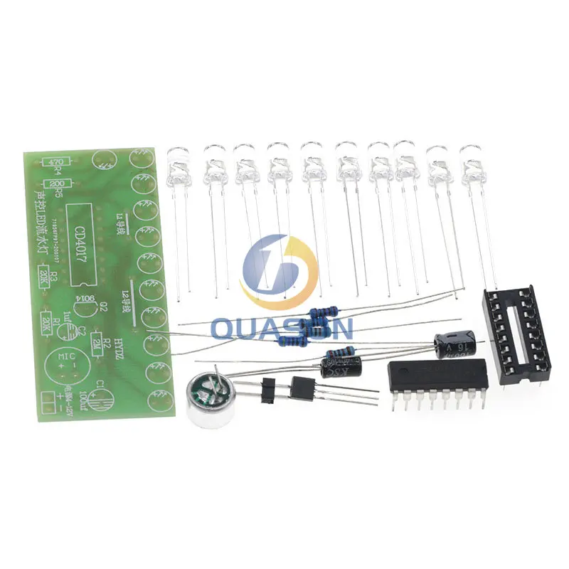 Voice activated LED Water Light Kit CD4017 Lantern Control Fun Electronic Production Teaching Training Diy Module |