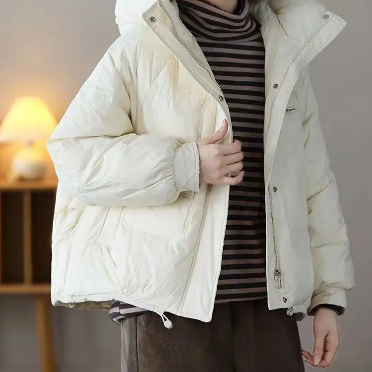 2023 New Winter Women Parkas Jackets Casual Thick Warm Stand Collar Pockets Coat Female Winter Outwear Jacket Parkas A02