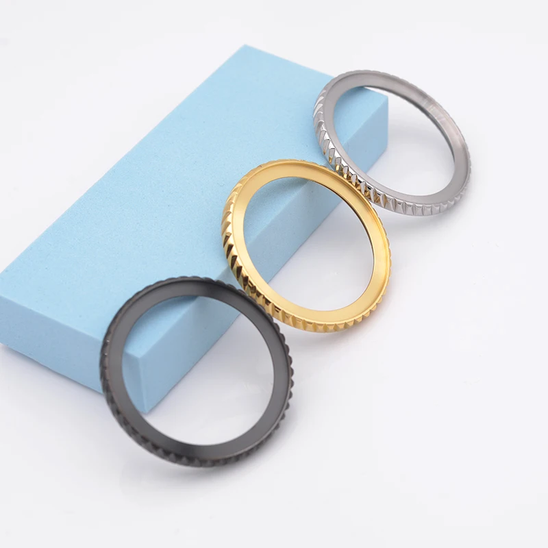 Золотистый серебристый черный косозубая шестерня чехол для часов стальное