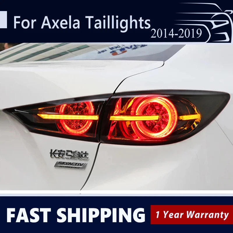 

Car Styling LED Taillights for Mazda 3 Axela 2014-2018 (Not Fit Hatchback)Tail Lamp with Dynamic Animation Breathing DRL