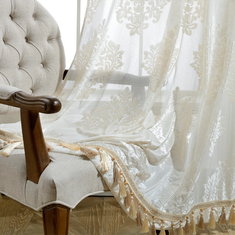 Декоративная занавеска из тонкой ткани драпировка с кисточками для детской