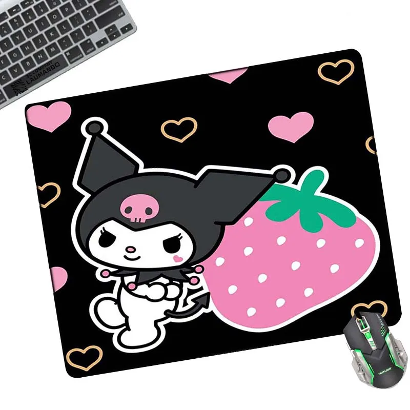 

Милые Мультяшные аксессуары чернила для девочек Kuromies игровой пользовательский коврик для мыши мини компьютер настольный коврик для компью...