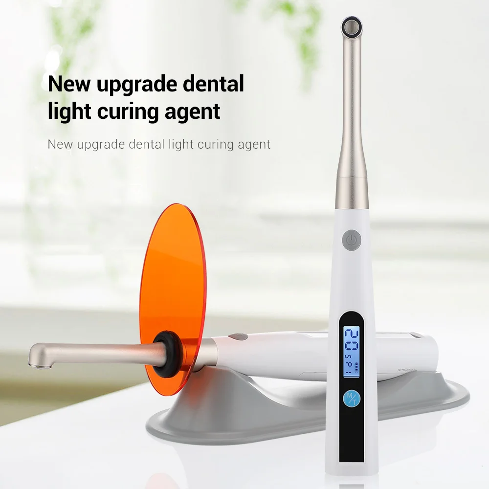 

Dental Curing Light Dentistry Wireless LED Blue Ray Cure Lamp Intensity 1400mw/cm2 Dentist Device 3 Models Adjustable