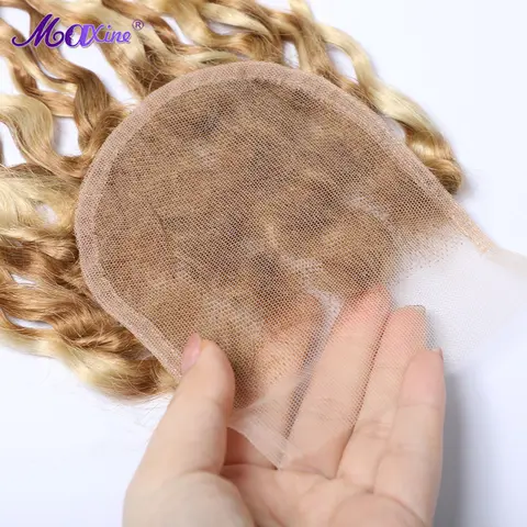 Maxine хайлайтер воды волны кружева закрытия только человеческие волосы P27/613 HD кружева закрытия воды волнистые вьющиеся волосы закрытия 100% человеческие волосы