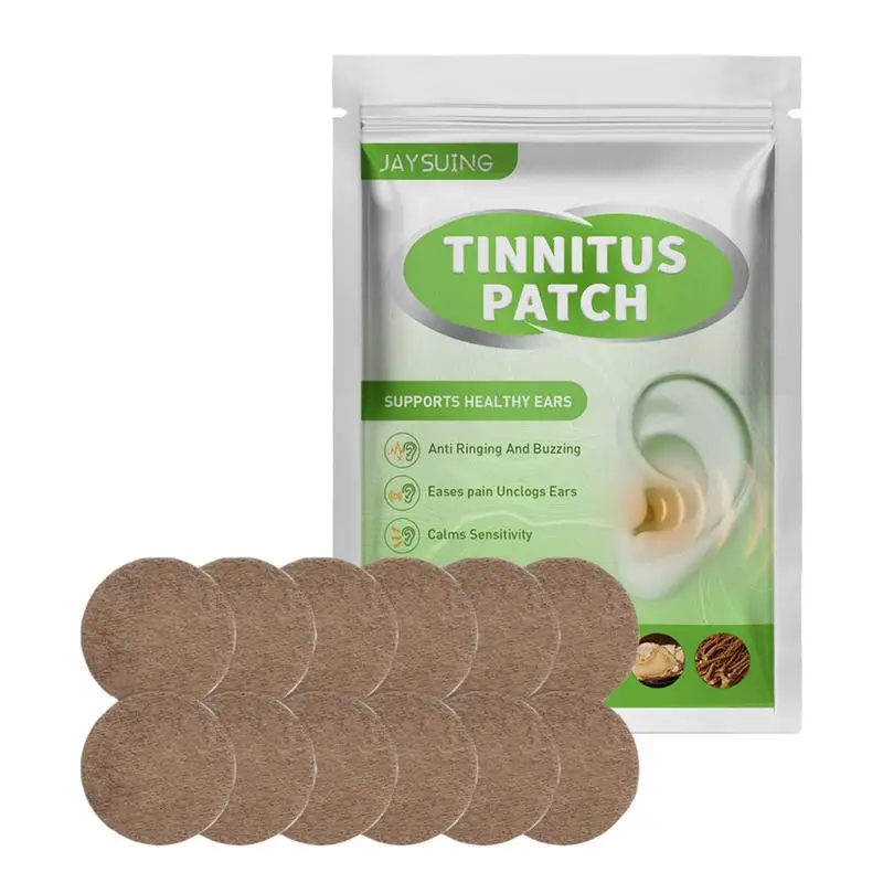 

12 Pieces Herbal Tinnitus Stickers Natural Plant Formula Tinnitus Stickers For Ringing Ears Tinnitus Relief Patches Ear Relief