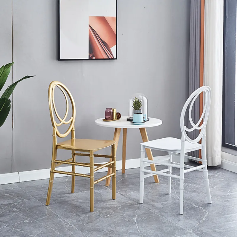 

Simple Outdoor PP Chair With Backrest Wedding Banquet Dining Chairs Hotel Chairs Dining Room Home Living Room Leisure Chair