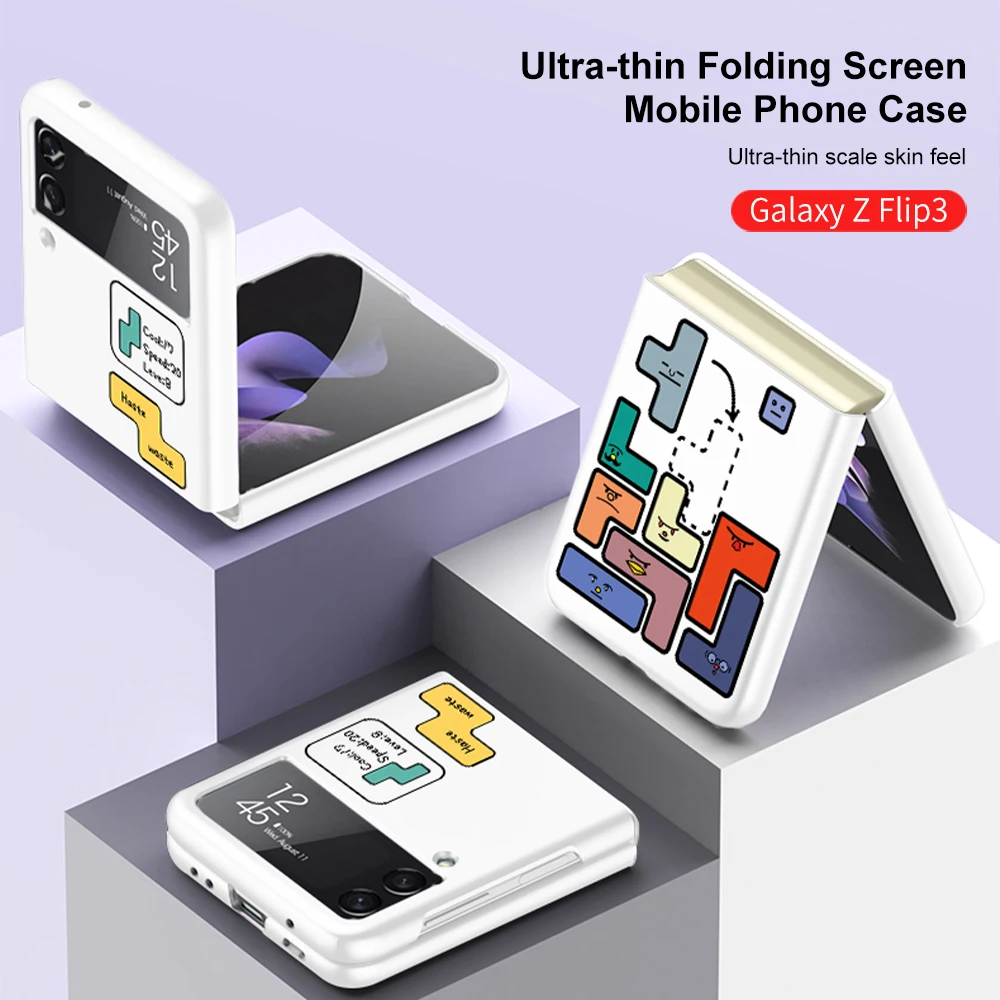 

Модный складной чехол GKK с рисунком для Samsung Galaxy Z Flip 3 5G противоударный пластиковый Матовый Жесткий чехол для Samsung Z Flip 3 5G