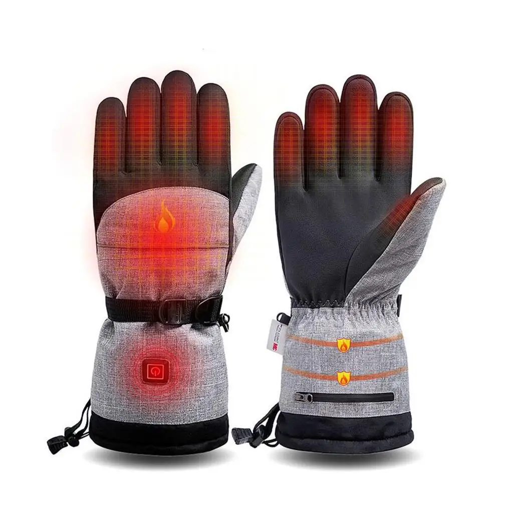 

1Pair Electric Heated Gloves Mittens Waterproof Thermal Clothing for Skiing and Skating Riding Finger Rechargeable