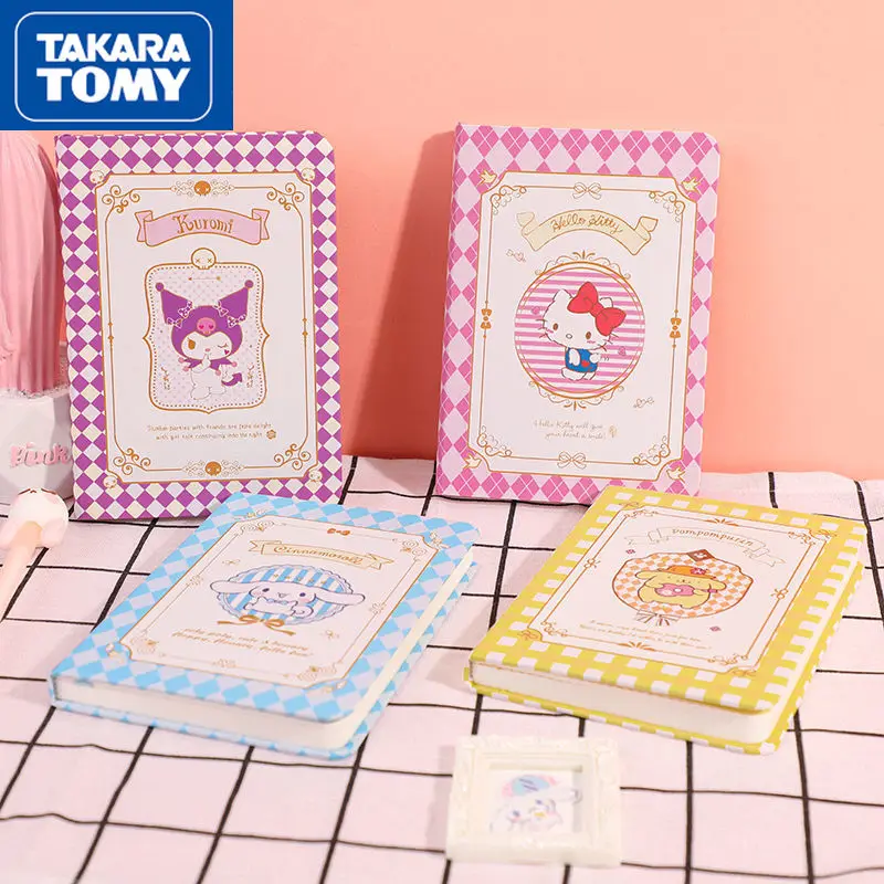 

TAKARA TOMY Hello Kitty 2022 New Cartoon Cute Notepad A6 College Wind Notebook Portable Diary Student Girl Heart School Supplies