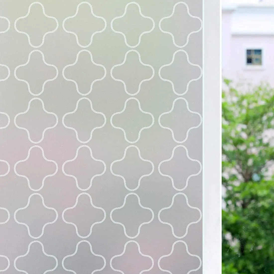 

Privacy Window Film Non Adhesive UV Blocking Removable Glass Covering Opaque Window Sticker Self Static Cling Vinyl Glass Film