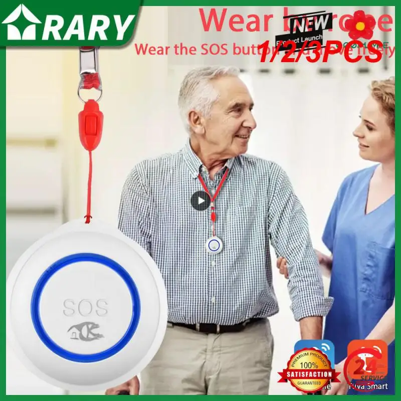 

1/2/3PCS Tuya WiFi SOS Alarm Button Battery Rechargeable Elderly Emergency Panic Button Old Man Personal Self-Defense Smart Life