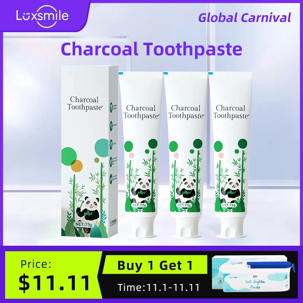 

Bamboo Charcoal Whitening Tooth Toothpaste Freshen Breath Remove Smoke Stains Oral Hygiene Clean Yellow Teeth Dental Care