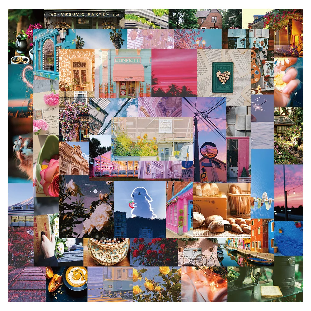 

50 шт., наклейки для телефона, из ПВХ